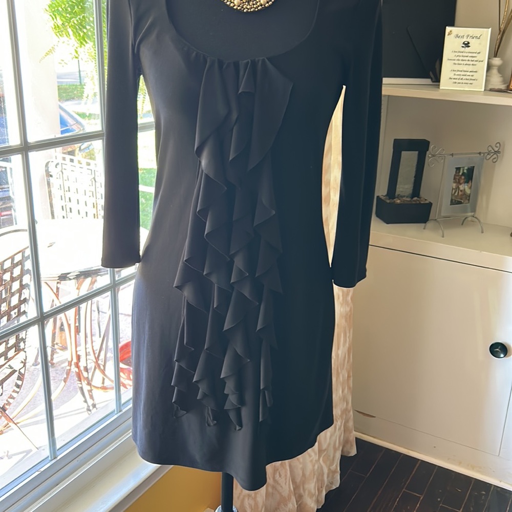 White House Black Market Ruffle Sleeve Dress - Picture 3 of 11